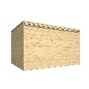 Achterkant tuinhuis Rico De Vier Keien.webp