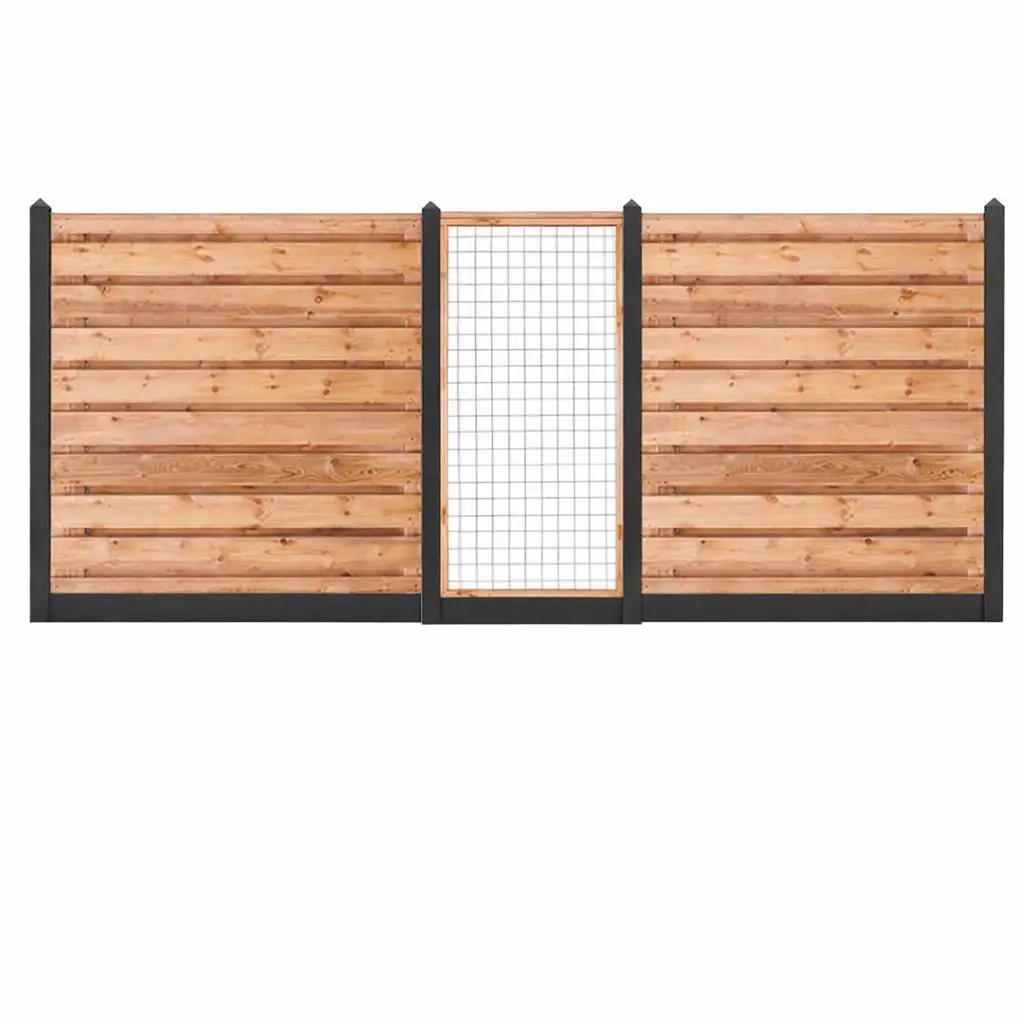 tuinscherm zagora red class grenen de vier keien.webp