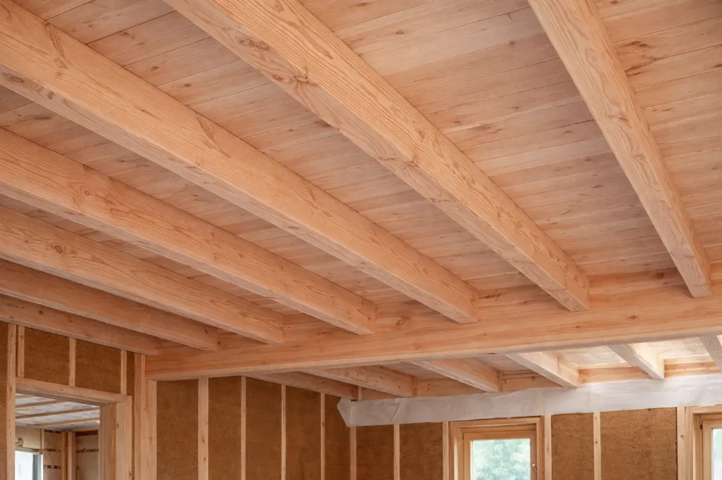 Douglas plafond dakbeschot vellingdeel de vier keien.webp