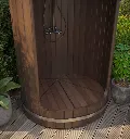 Buitendouche barrel Diameter 130 cm dikte hout 42 mm Thermowood onderkant.webp