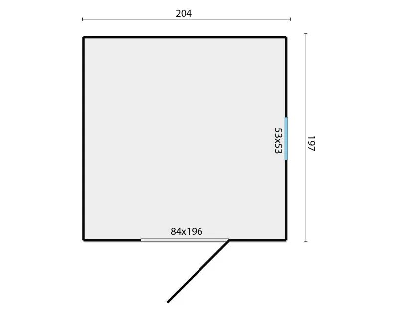 Tuinhuis Olaf vuren groen geïmpregneerd plattegrond.webp