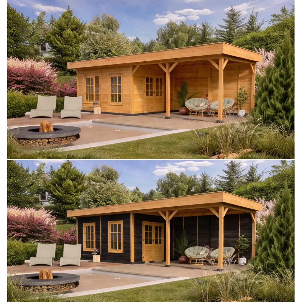 Tuinhuis oslo l type 11 beide kleuren de vier keien.webp