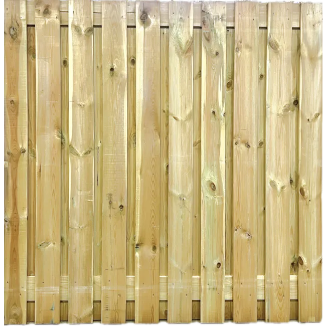 schutting groen geimpregneerd grenen de vier keien voorbeeld planken.webp