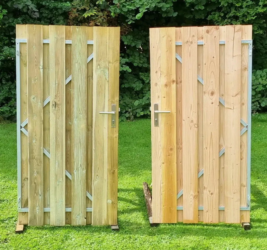 Tuindeur Douglas (90 cm, 180 cm, Verzinkt frame, Zonder slot, Linksdraaiend).webp