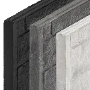 drie kleuren betononderplaat de vier keien rotsmotief.webp