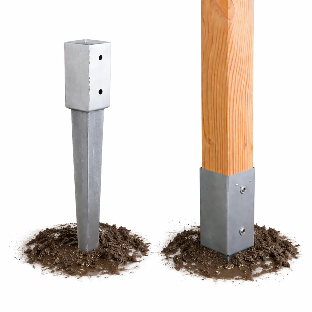 Paalpunt vierkant in de modder de vier keien.webp