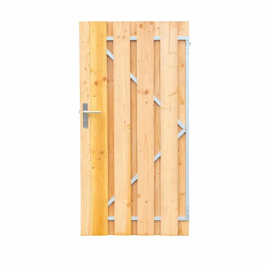 Tuindeur Douglas (90 cm, 180 cm, Verzinkt frame, Zonder slot, Linksdraaiend) (2).webp