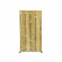 Tuindeur grenen (90 cm, 180 cm, Verzinkt frame, Zonder slot, Linksdraaiend) (1).webp
