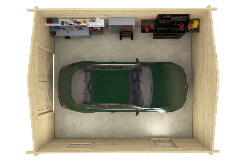 Garage binnenkant Rydell de vier keien.webp