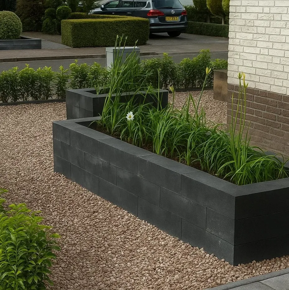 Lineablokken in de tuin de vier keien.webp