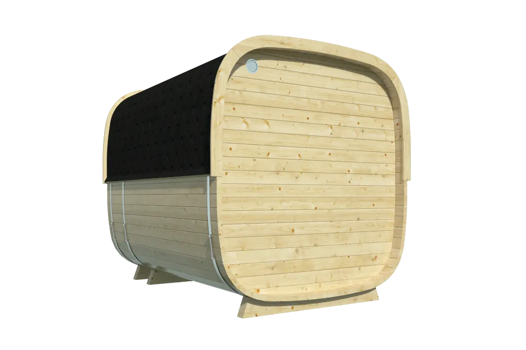Sauna cube rovaniemi achterkant de vier keien.webp