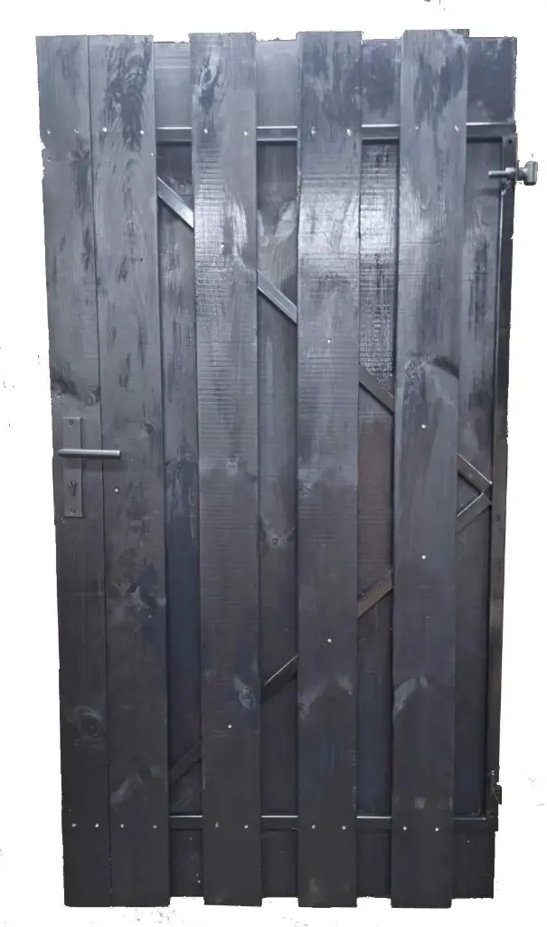 Tuindeur Zwarte planken