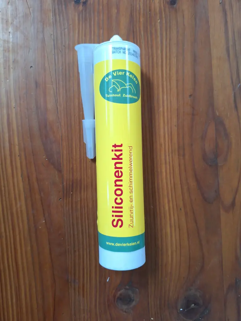 Siliconen kit transparant zuurvrij