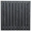 Tuinscherm Stuttgart 21-planks (19 + 2) zwart gespoten