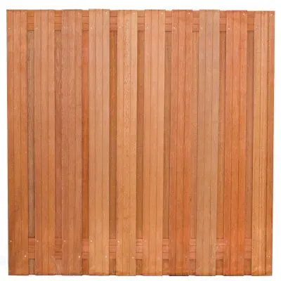 Tuinscherm Dronten hardhout kunstmatig gedroogd 21-planks (19 + 2)  (180 x 180 cm)