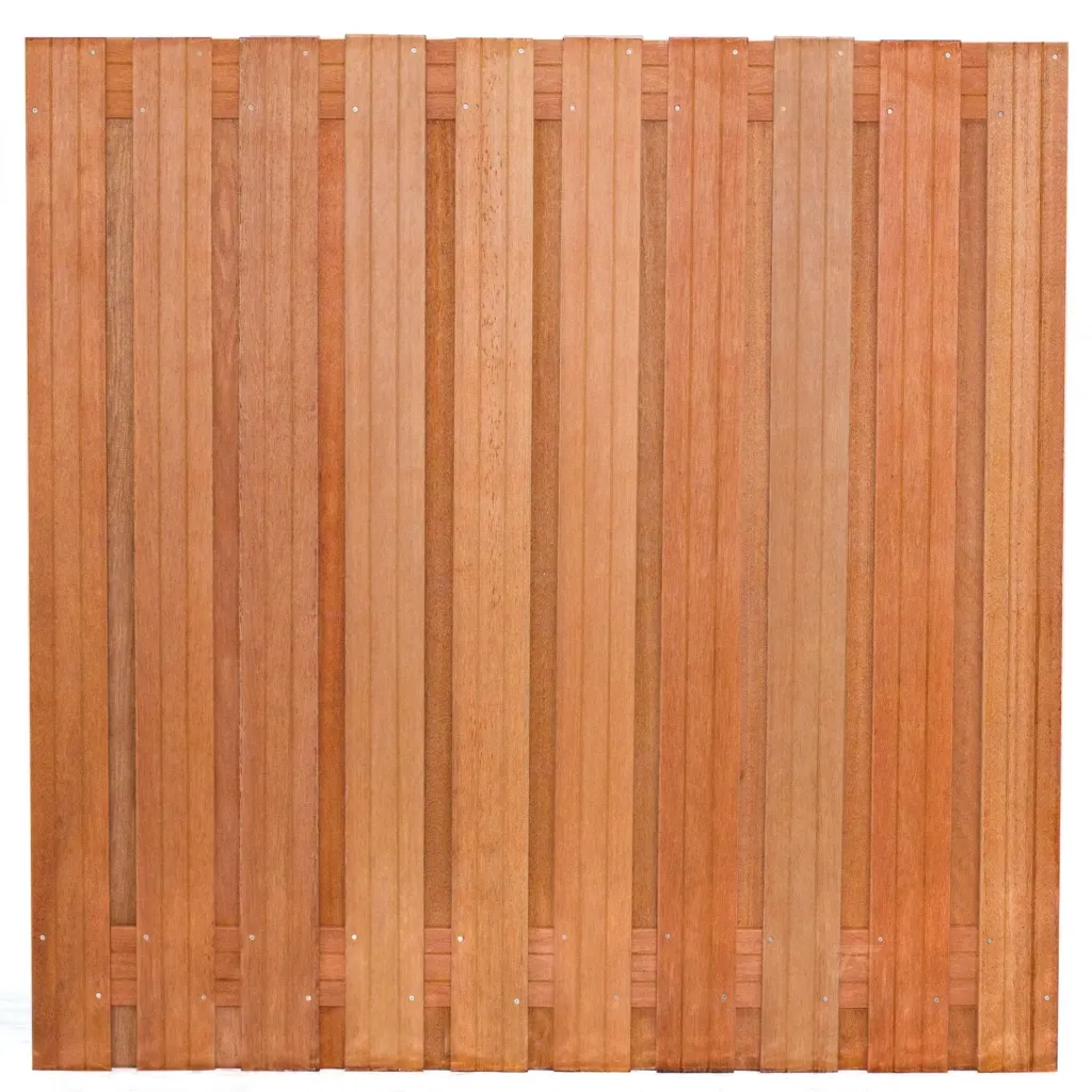 Tuinscherm Dronten hardhout kunstmatig gedroogd 21-planks (19 + 2) 