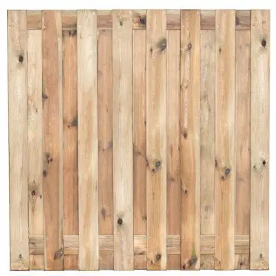 Tuinscherm Coevorden grenen groen geïmpregneerd 17-planks (15 + 2) 