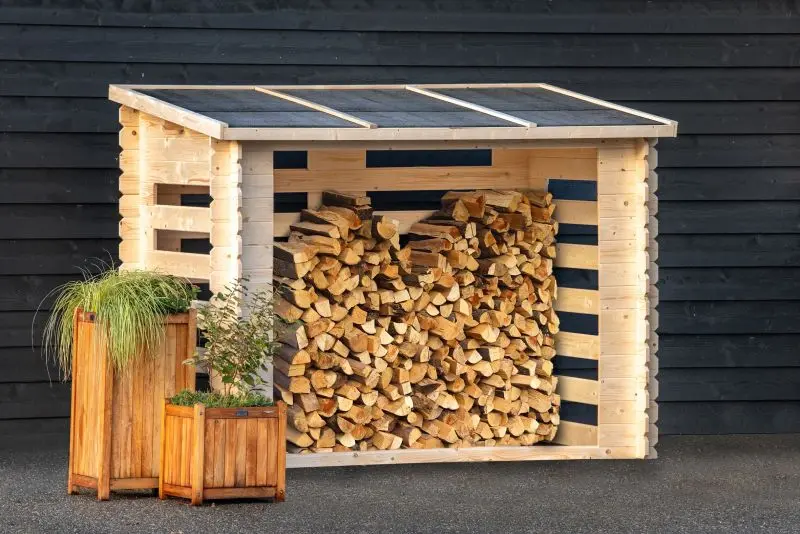 [P013953] Openhaardhout berging Brandr onbehandeld vuren 19 mm incl. dakleer