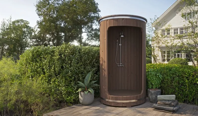 Buitendouche barrel Ø130 cm | 42 mm | Thermowood