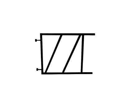 [PO-70] Tuinpoort laag frame zwart