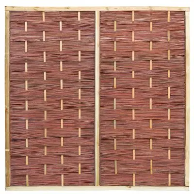 Wilgentenenscherm in houten frame