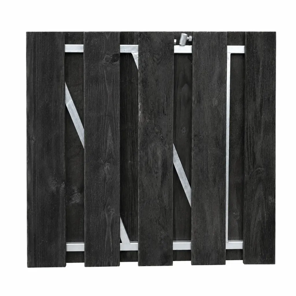 Tuinpoort zwarte planken