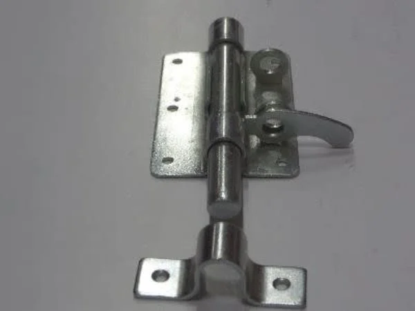 [1061.05] Plaatgrendel met slotgat schuif erzinkt (100x50 mm met dubbel hangslotgat)
