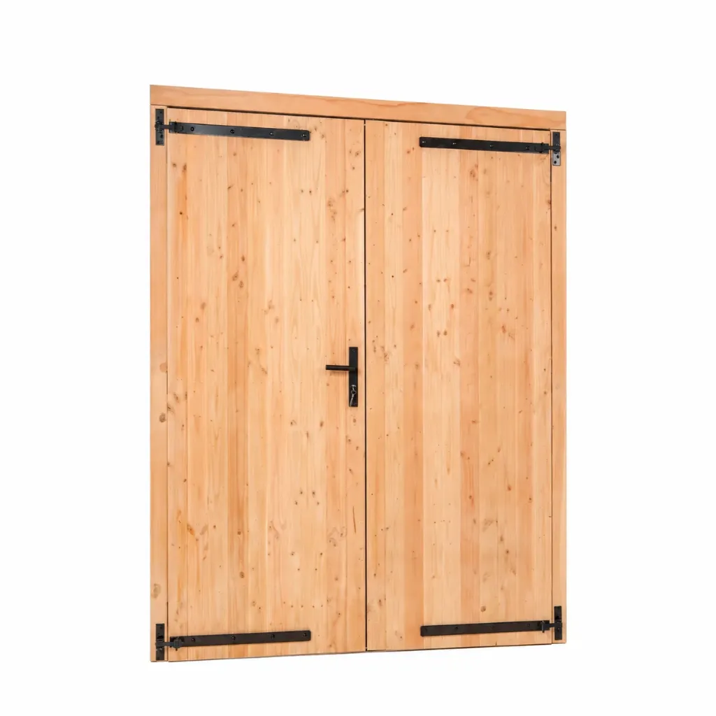 [K088253] Schuurdeur Douglas dubbele klamp deur (Zwart)