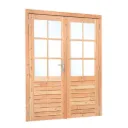 Douglas dubbele glasdeur 6-ruits – 185 × 205 cm