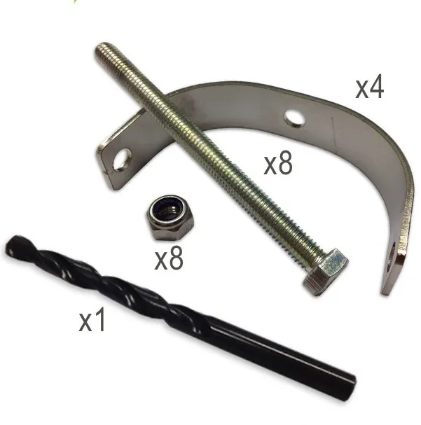 [RVS SET BAM] RVS Montageset voor bamboeschermen