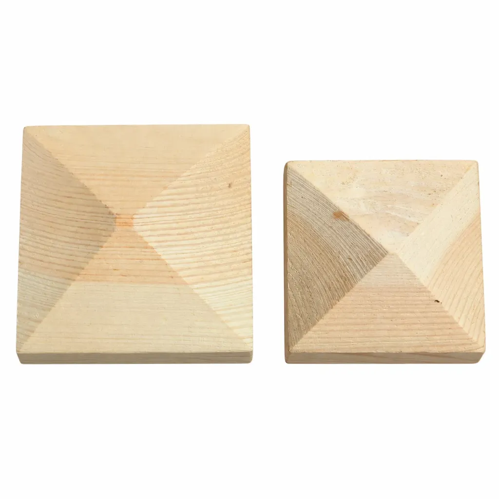 [AFD-013] Piramide paalkap grenen geïmpregneerd (8x8 cm)