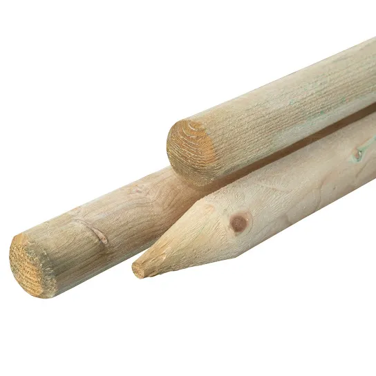 Paal rond Ø6 - 120 cm gefreesd grenen celfix