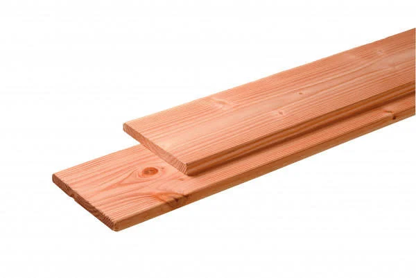 Douglas plank, 1 kant bezaagd en 1 kant geschaafd 2,8x19,5