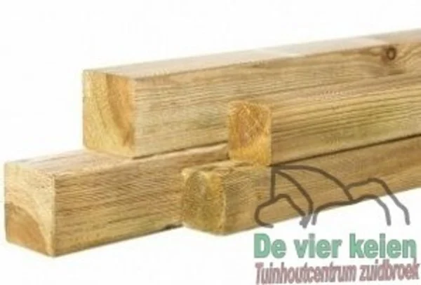 Grenen paal 12x12 cm (250 cm)