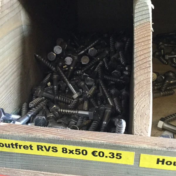 Houtfret RVS - 8 mm (50 mm)