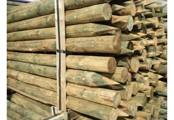 Paal rond geschild 7 cm celfix