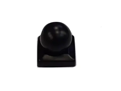 Zwart bol paalkap (7x7 cm)