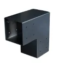 Paalverbinder zwart 12x12 cm