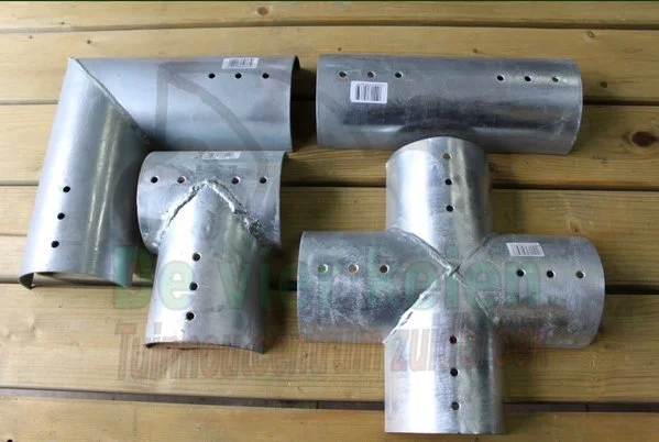 Rondhout verbindingsstuk set (set = 2 st)