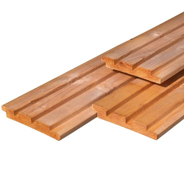 Triple profiel vuren red class gevelbekleding 2,2x14 werkend 12,5cm (240 cm)