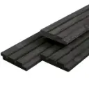 Triple profiel vuren zwart gespoten gevelbekleding 2,2x14 - 13 cm werkende breedte