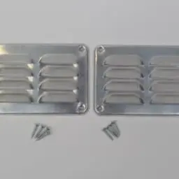 Ventilatie rooster set van 2 130x90 mm (Blank Aluminium)