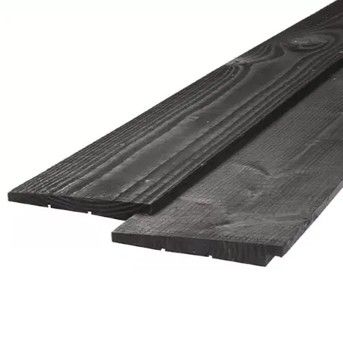 ZWART gedompeld Zweeds rabat Douglas 1,1-2,7x19,5 cm (17,5cm werkend)