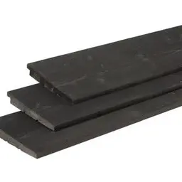 ZWART gedompeld Zweedsrabat Douglas 1,1-2,7x19,5 cm (17,5cm werkend)