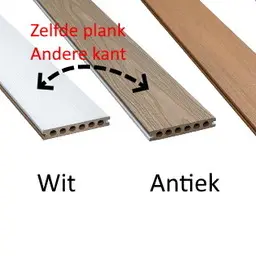 Supradeck composiet PLINT 14x1x220 cm op=op (Antiek)