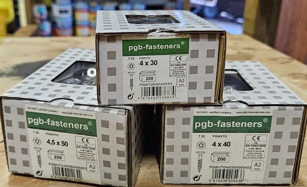 Schroef RVS (per doos)