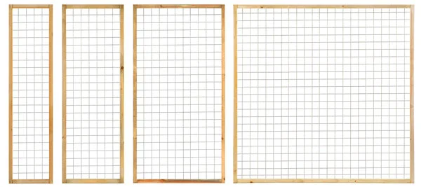 Gaaspaneel trellis verzinkt met houten lijst 4.5x4.5 cm