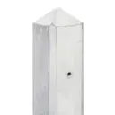 Betonpaal Geul 10x10 280 cm Piramidekop voor dubbele onderplaat (66 cm) Wit / Grijs