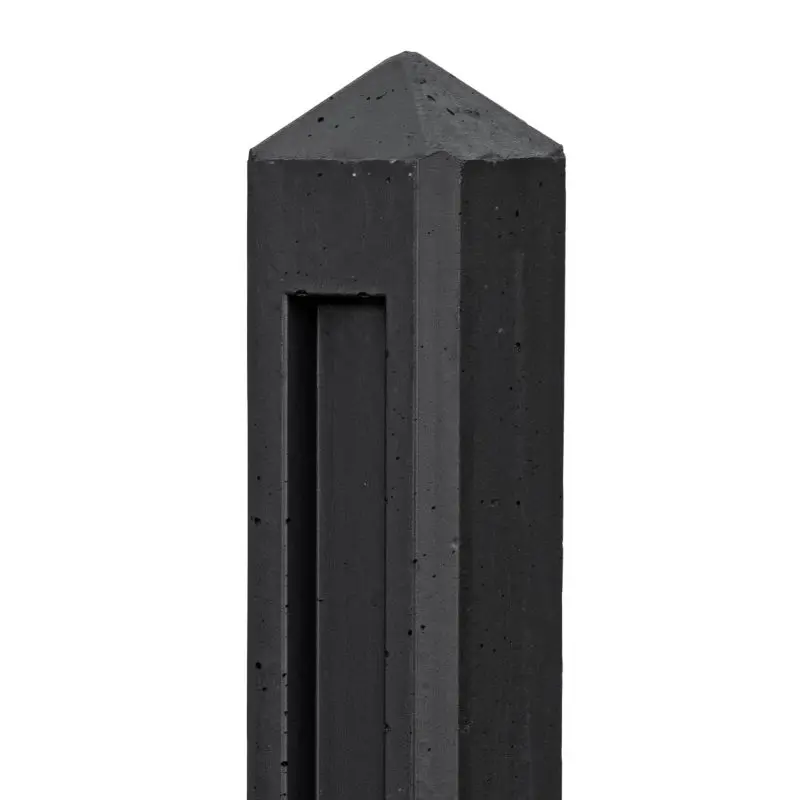 Betonpaal Hunze Antraciet Gecoat 10x10 145 cm Pyramidekop