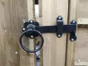 Ringsluiting met rozet zwart